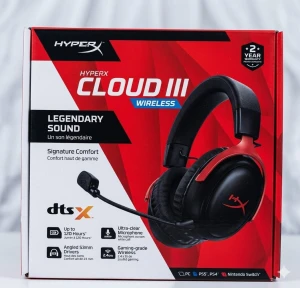 HyperX Cloud III Wireless Gaming Over Ear Headset PC PS5 PS4 Switch Black Red