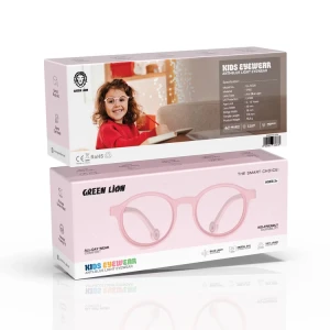 Green Lion Kids Anti Blue Light Eyewear Pink Protective Glasses for Children