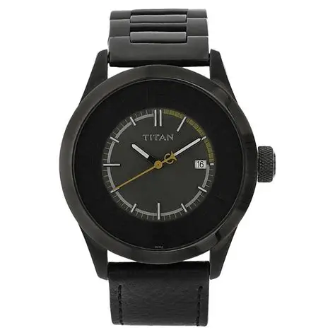 Titan Black Dial Analog Watch for Men