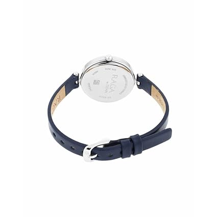 Titan Raga Viva Blue Dial Analog Leather Strap Watch for Women