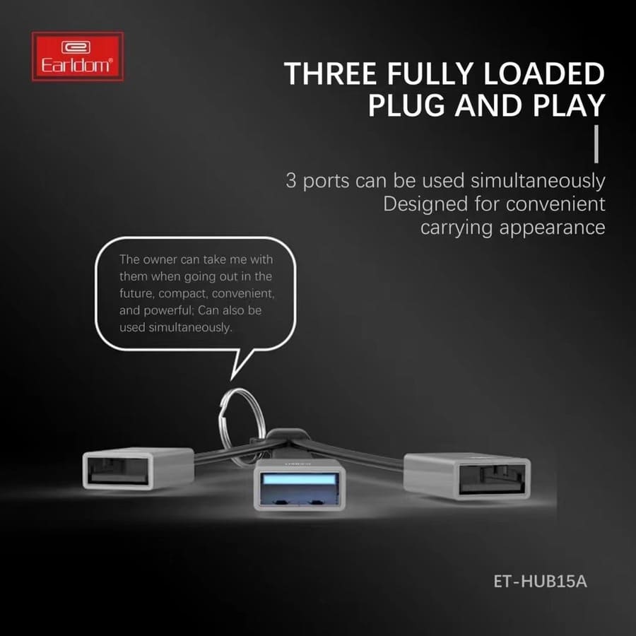 EARLDOM 3-in-1 Fast Charging Cable – Type-C, Lightning & Micro USB Multi Cable