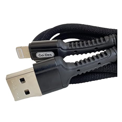 GO-DES GD-UC509IP USB-A to Lightning Cable – Fast Charging & Durable Braided Design