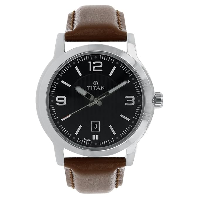 Titan Black Dial Analog Watch for Men 1730SL02