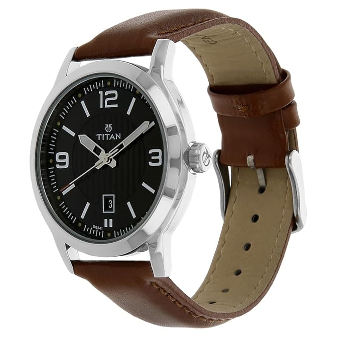 Titan Black Dial Analog Watch for Men 1730SL02