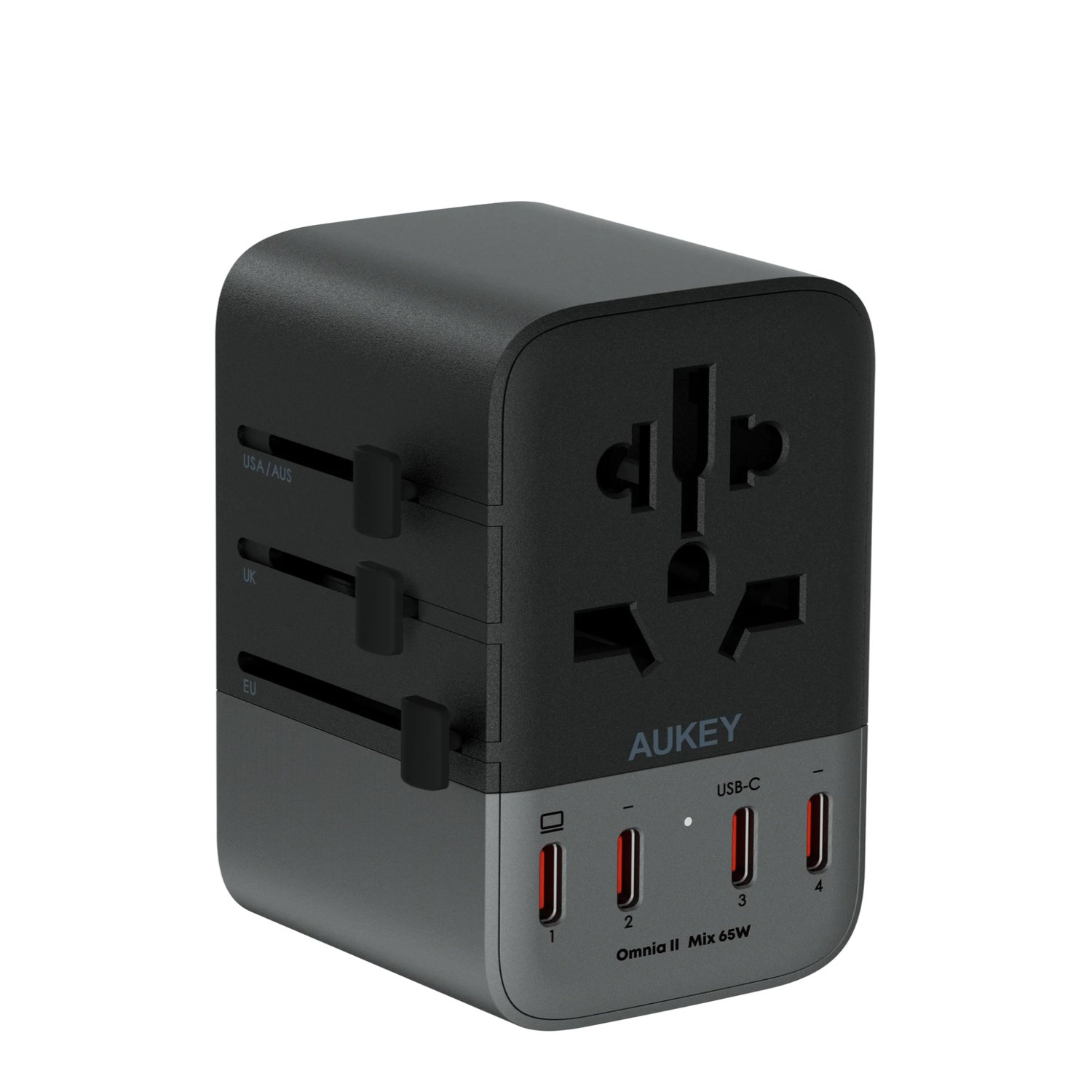 Aukey Travel Mate 65W Adapter with USB Port