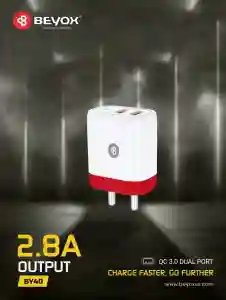 Beyox BY 40 Charger IP 2 USB + QC 2.8A Local Travel Adapter | Beyox Qatar