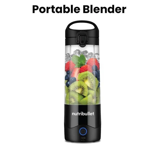 NutriBullet NB-PB475K Portable Blender Black | Rechargeable Smoothie Maker