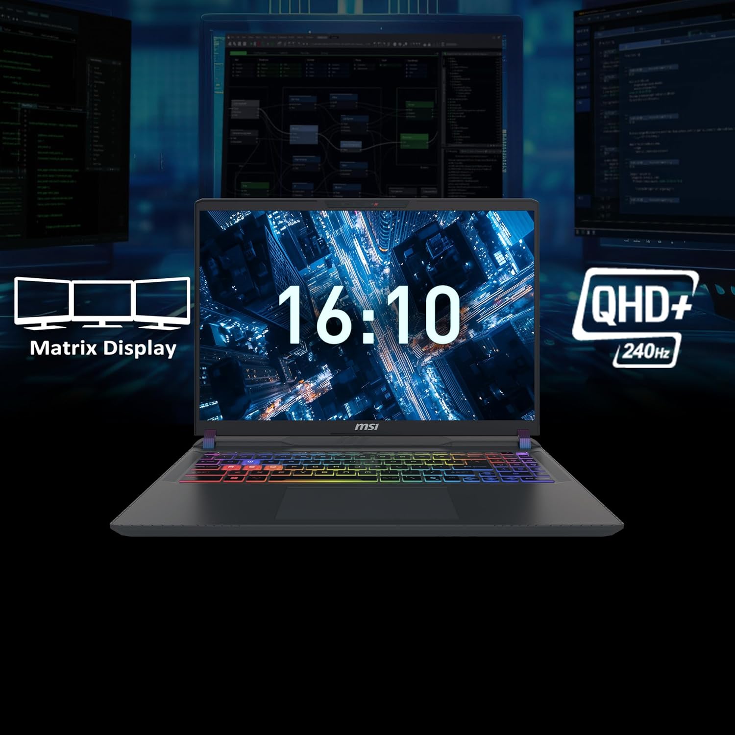 MSI Vector 16 AI A2XWH Gaming Laptop Ultra 7-255HX / 16GB / 1TB SSD / RTX 5070 12GB / 16" Grey | Windows 11