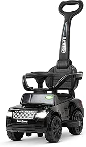 Ride On Car QK2501A AMT-120150285 | Kids Push Car with Leather Seat, Handle & Remote Control