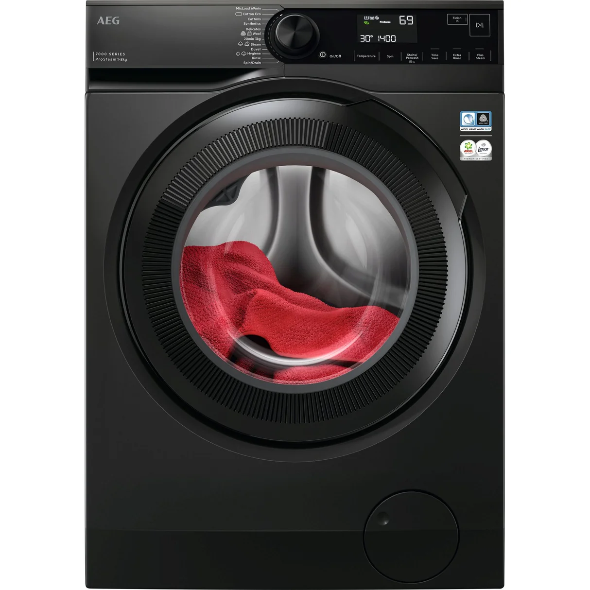 AEG Front Load Washing Machine L F7384U4B | 8kg | 1400RPM | Free Standing | 60cm