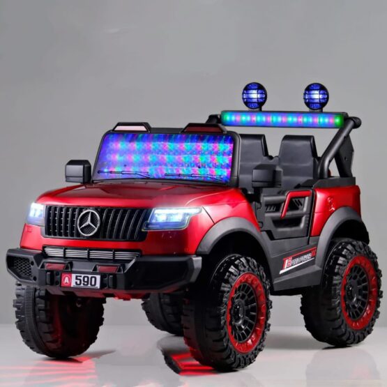Jeep Benz 590 AMT-325320470 | 12V Ride-On Jeep with Leather Seat, MP3 & LED Lights | AMTOY