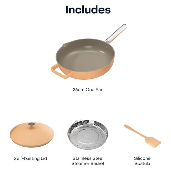 Nutricook NC-OP126CS One Pan 26cm Canyon Sunset | Premium Non-Stick Multipurpose Pan