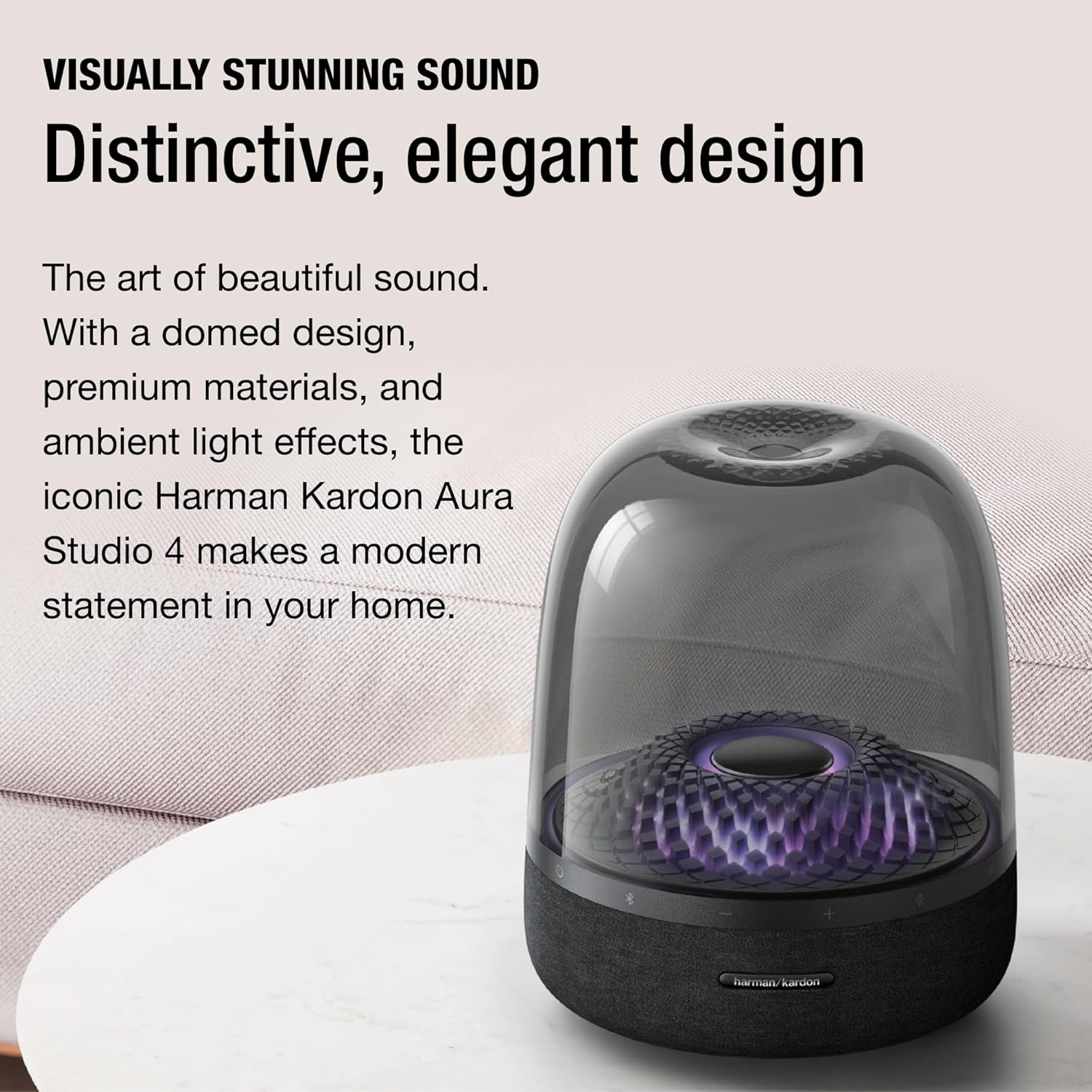 Harman Kardon Aura Studio 4 Black | Premium Bluetooth Home Speaker - AURASTUDIO4