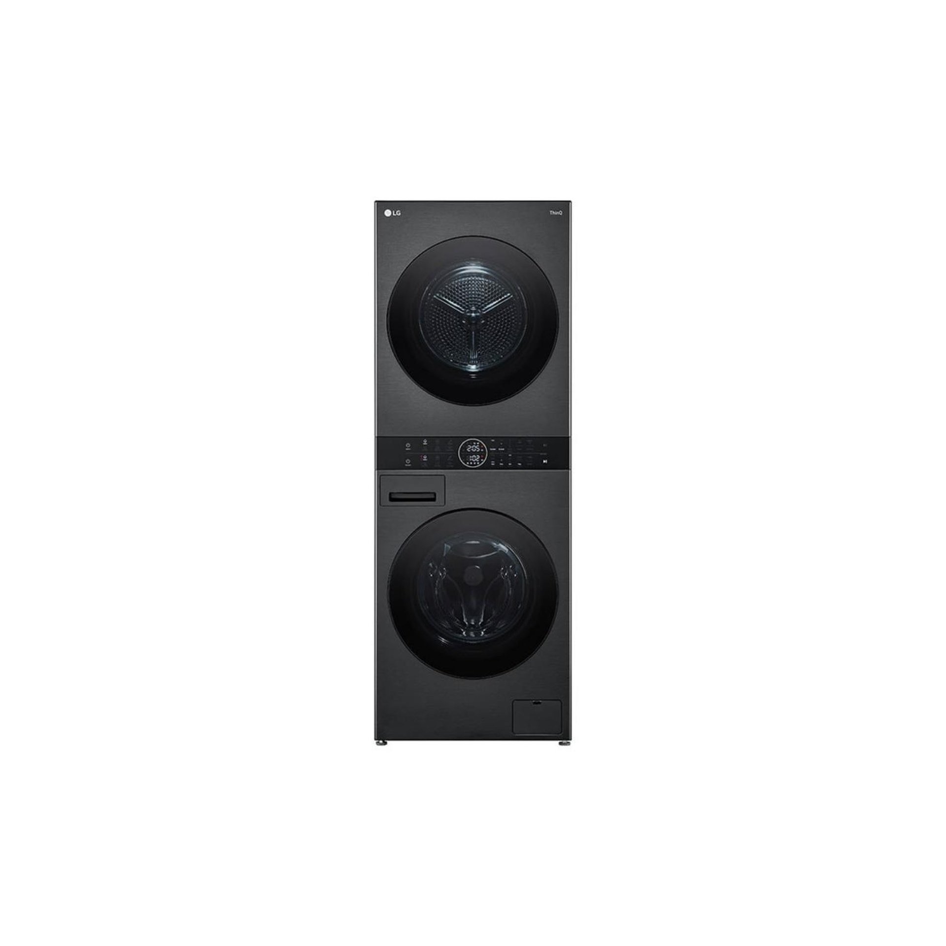 LG WashTower 12/10Kg W4W8BVPKZHM Black | AI DD • TurboWash 360 • Heat Pump Dryer