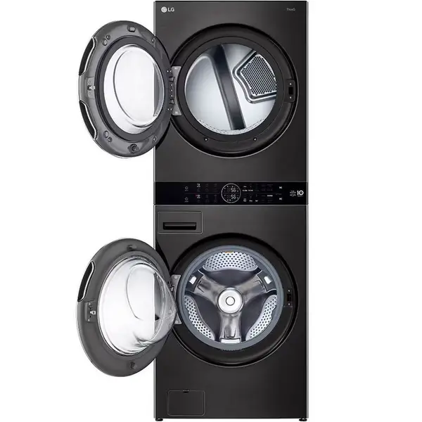 LG WashTower 12/10Kg W4W8BVPKZHM Black | AI DD • TurboWash 360 • Heat Pump Dryer