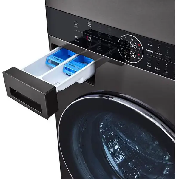LG WashTower 19/16Kg W1S1CVK2EHM Black Steel | AI DD • TurboWash 360 • Steam+ • Smart Pairing