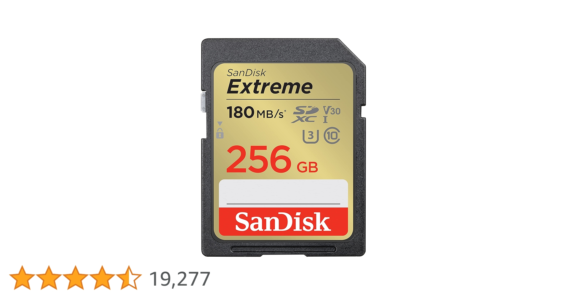 SanDisk Extreme SD UHS-I 256GB | 180MB/s Read 130MB/s Write | Imaging Card