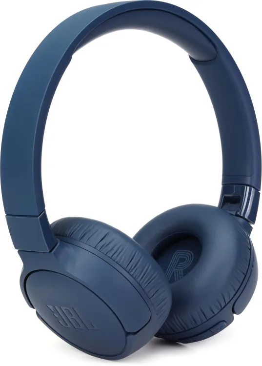 JBL Tune 670NC Blue Wireless On-Ear Headphones with Adaptive Noise Cancelling & Pure Bass