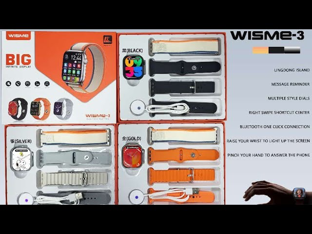 WISME-3 Smart Watch with 2.02" HD Display, Bluetooth Calling & Fitness Monitoring