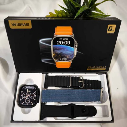 WS-67 Ultra 2 Smart Watch – Large 2.0″ AMOLED Display with 3-Strap Bundle