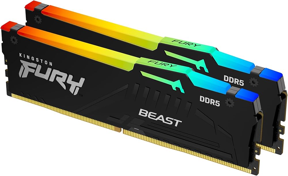 Kingston FURY Beast Black RGB EXPO DDR5 64GB (2x32GB) 6400MHz Desktop Memory