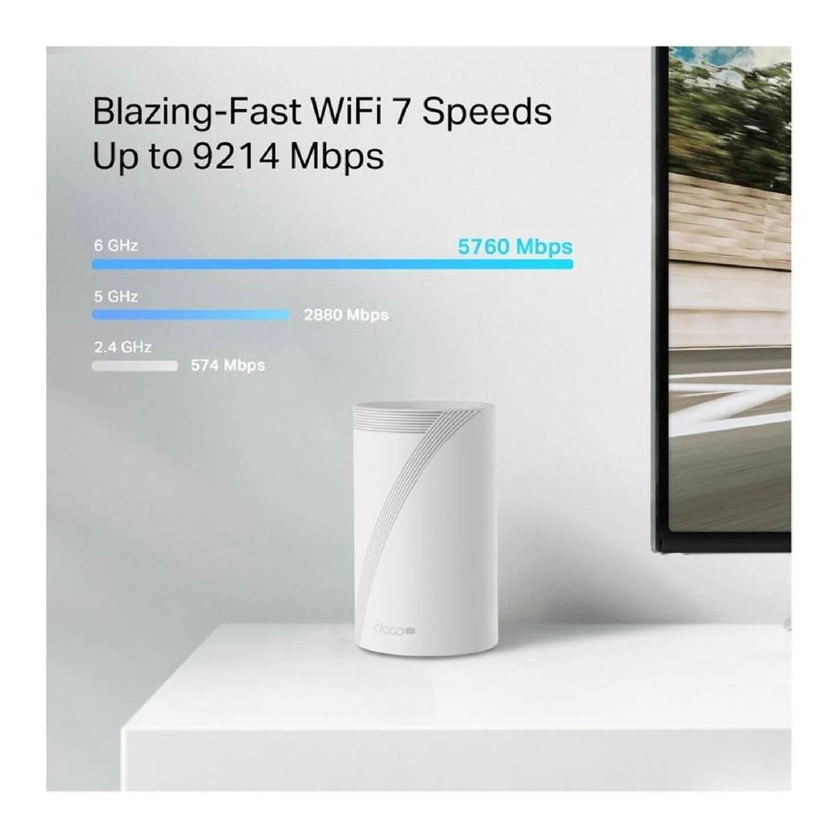 TP-Link Deco BE65 (1-Pack) Whole Home Mesh Wi-Fi 7 System Tri-Band