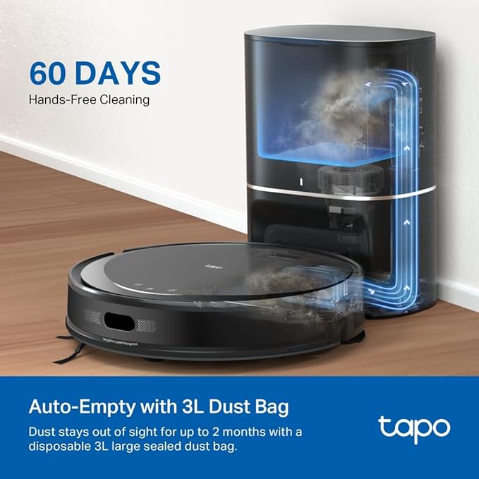 TP-Link Tapo RV20 Max Plus Robot Vacuum Cleaner & Auto-Empty Dock