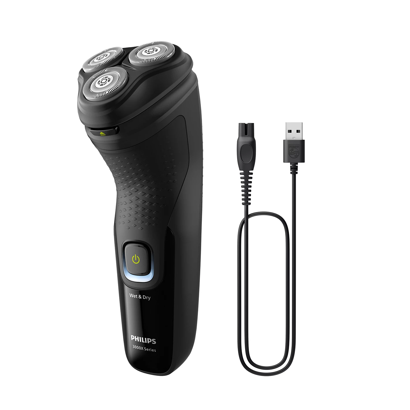 Philips Male Shaver Wet & Dry Electric Shaver 3000X Series Black X3021/00 – Smooth Daily Shave