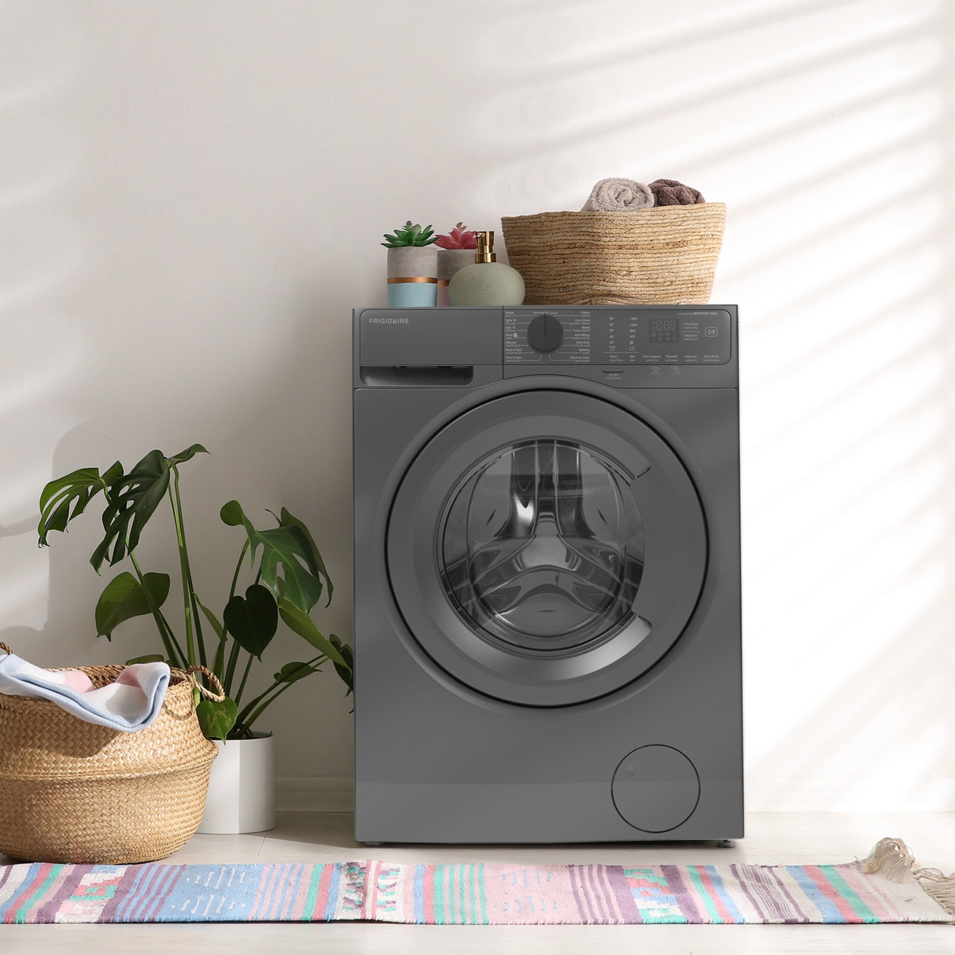 Frigidaire FWF1044M7SBFL 10Kg Front Load Washing Machine – Dark Silver, 1400RPM