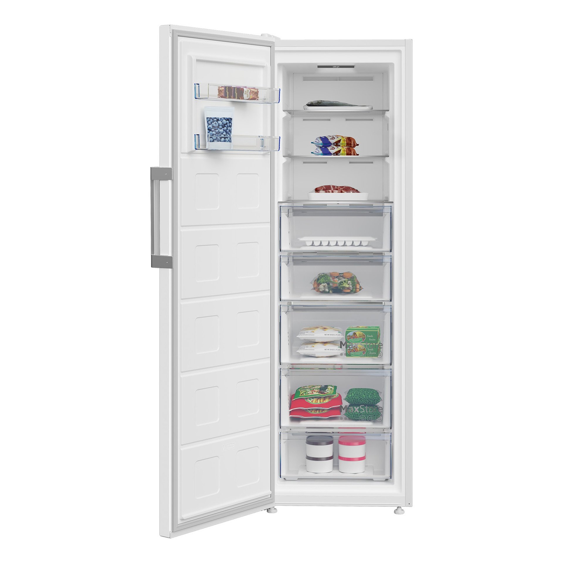 Beko RFNE360W 313L Upright Freezer – White