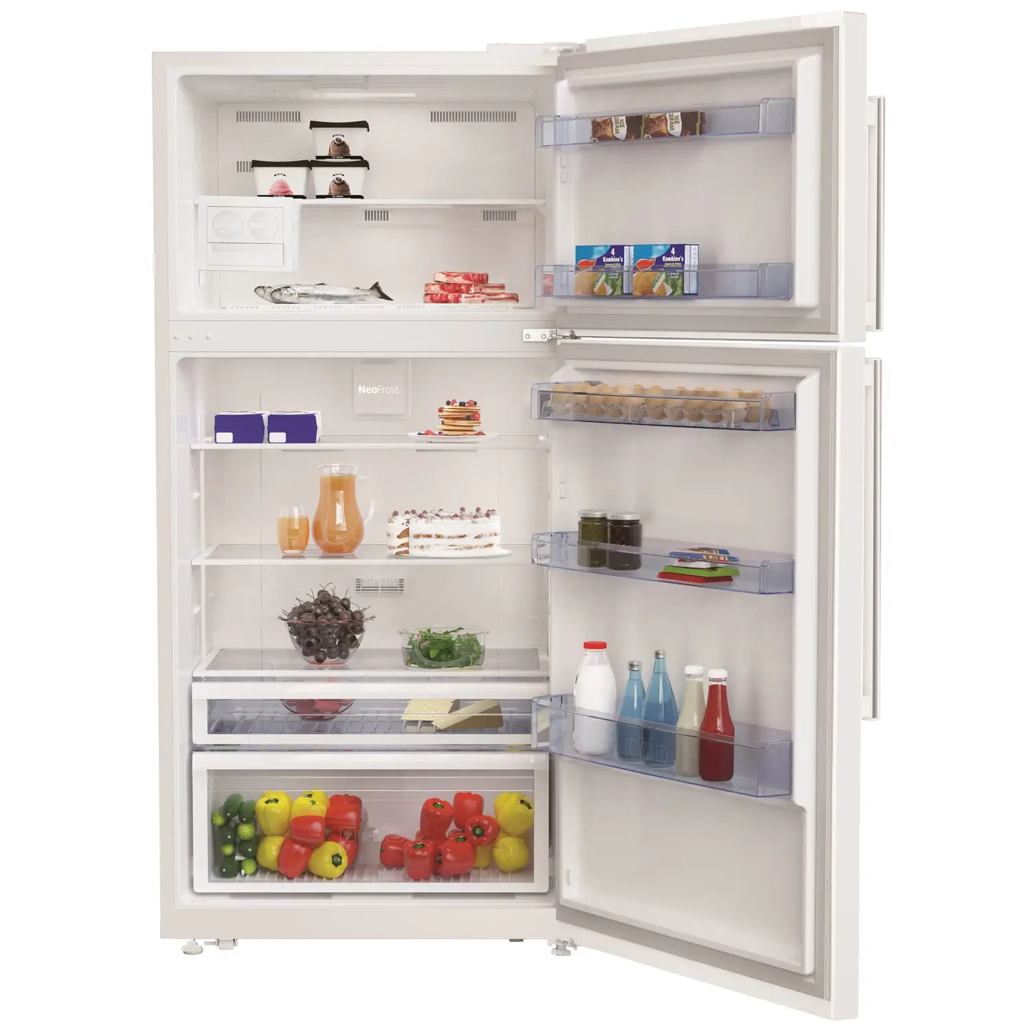 Beko RDNE710E21ZW 710L Refrigerator – White, Large Capacity