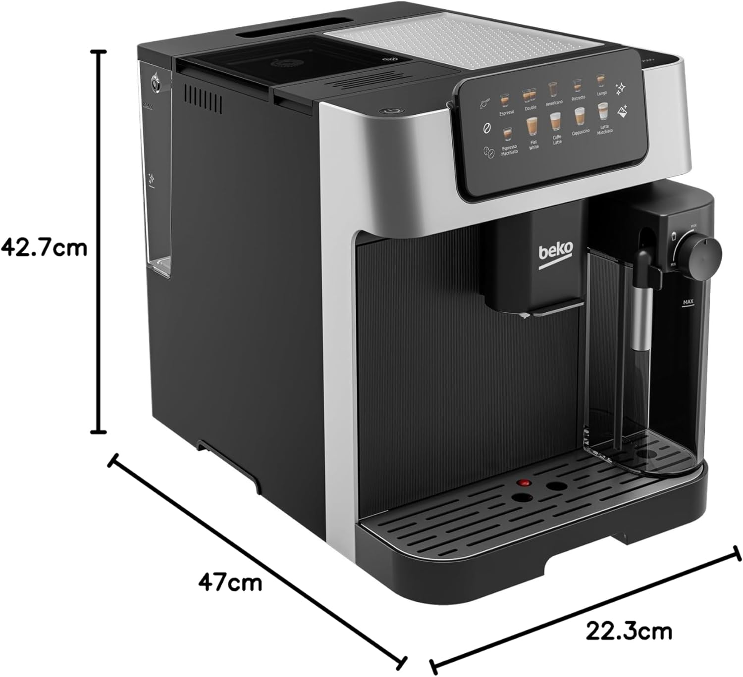 Beko CEG7304X Espresso Coffee Machine – 19 Bar, Stainless Steel