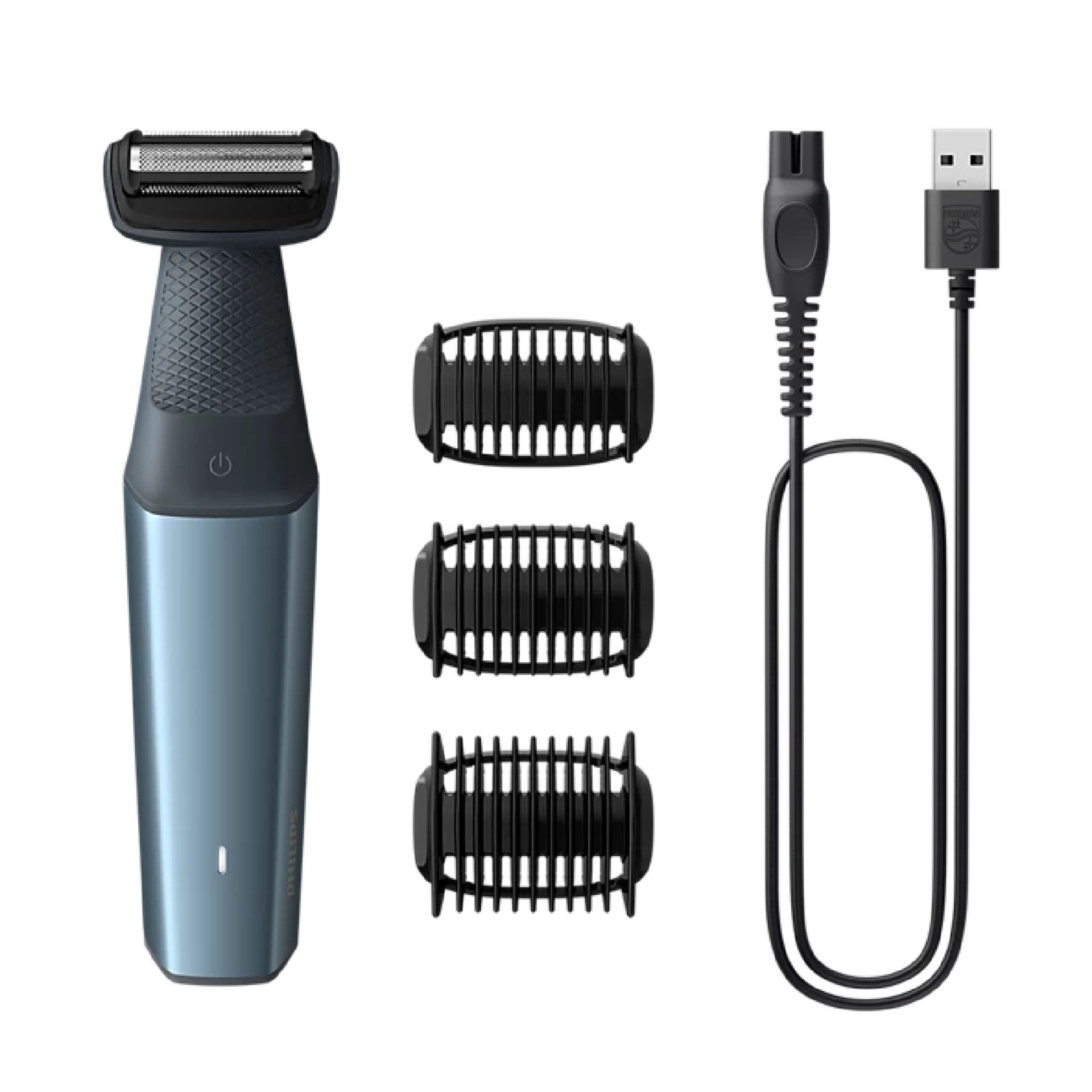 Philips Body Shaver 3000 Series BG3027/03 – Showerproof Male Grooming Set (Blue)