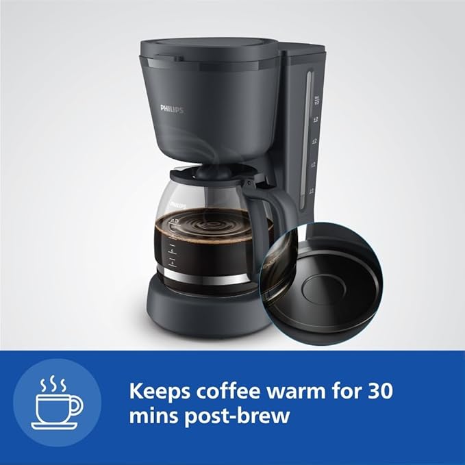 Philips Drip Coffee Maker 1000 Series HD7430/90 | Compact 0.6L Coffee Machine