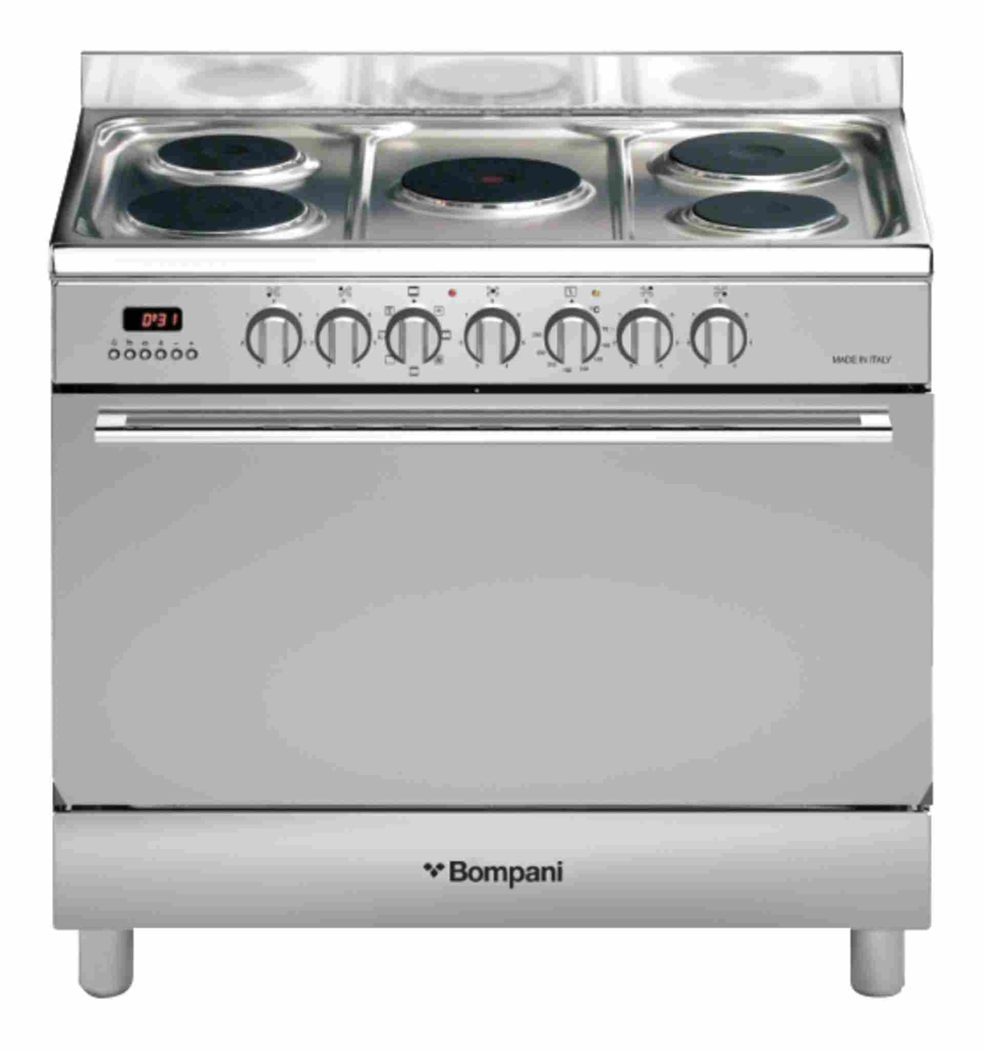 Bompani BO683EG/E 90x60 Cooker | 5 Hotplates | Multifunction Oven | Stainless Steel | Made in Italy