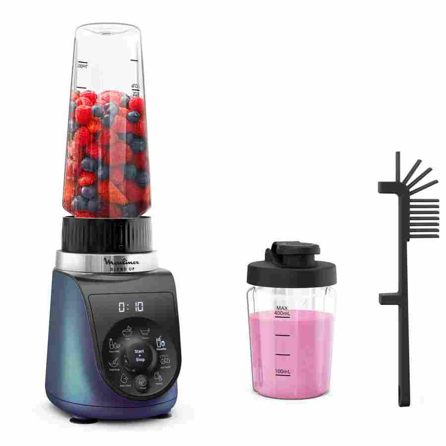 Moulinex Blend Up LM19H4M0 | 1000W | Mini Blender | 8 Programs | 400ml + 700ml Tritan Bottles