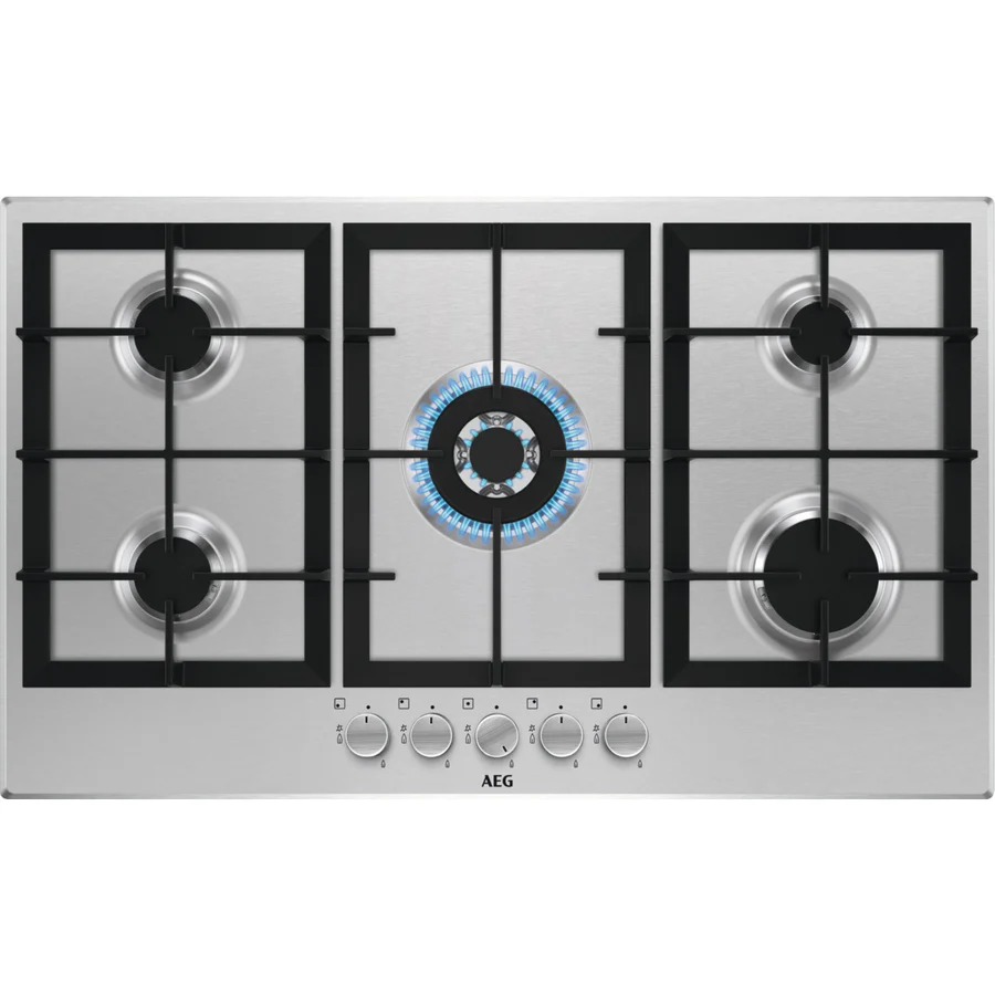 AEG Built-in Gas Hob HGB95320SM | 90cm | 5 Gas Burners | Safety | Made in Italy