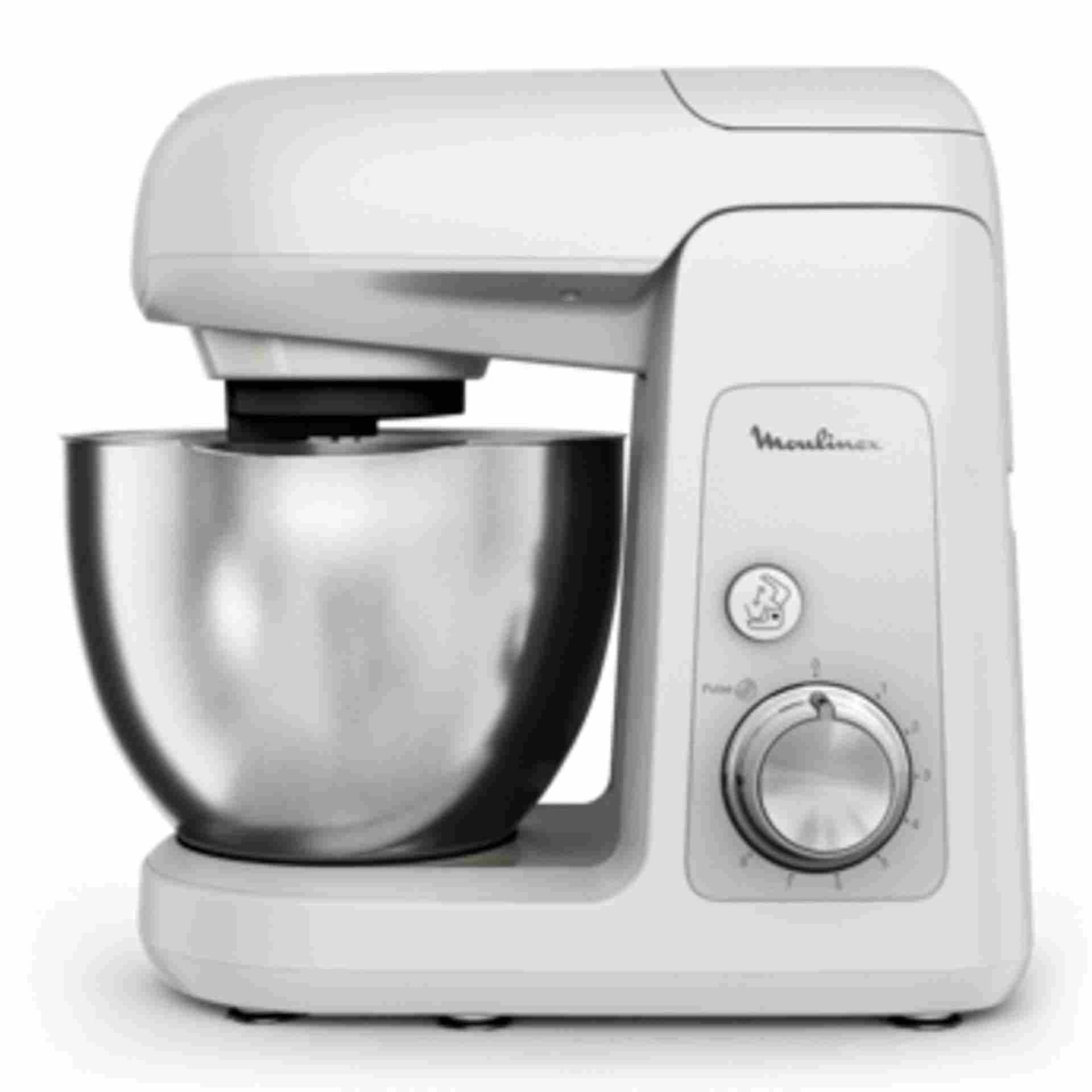 Moulinex Bake Partner Kitchen Machine QA521B27 | 1100W | 4.6L Bowl | 8 Speeds + Pulse | Blender + 4 Attachments
