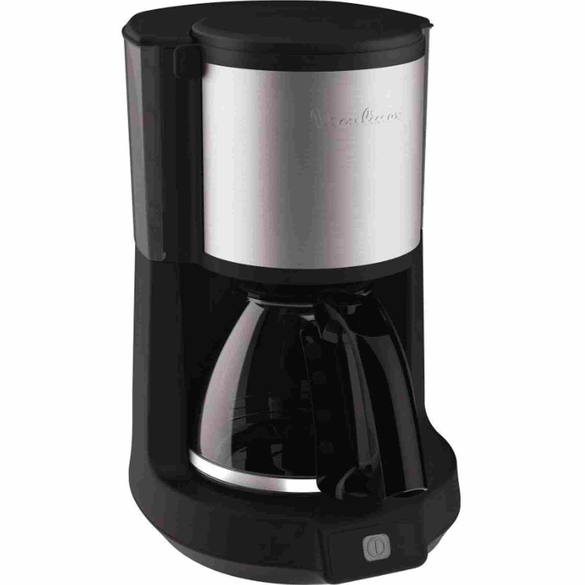 Moulinex Coffee Maker FG370827 | 1000W | 1.25L (10–15 Cups) | Black & Stainless Steel