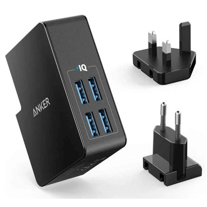 Anker PowerPort 4 Lite Plug-In Charger – Black