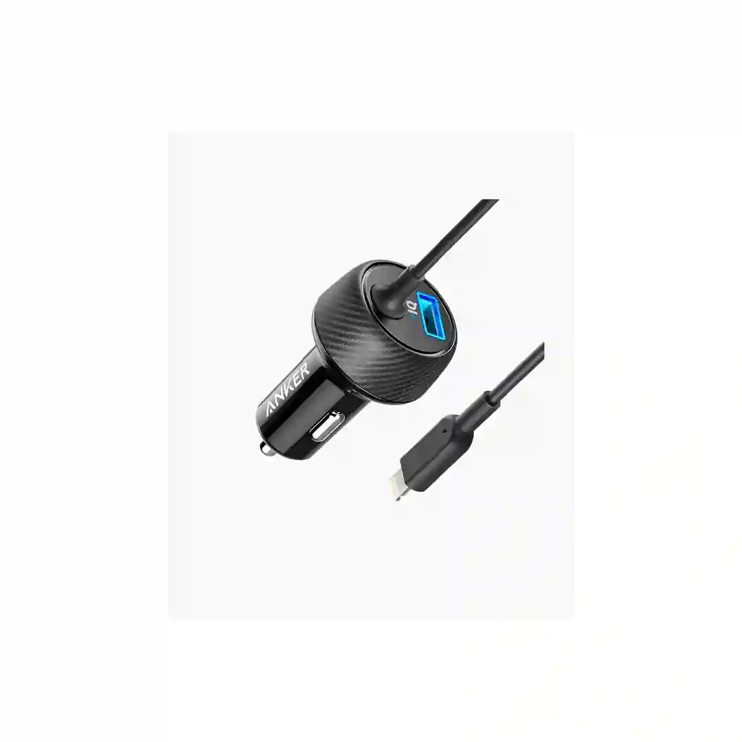 Anker PowerDrive 2 Elite Car Charger with Lightning Connector – Black