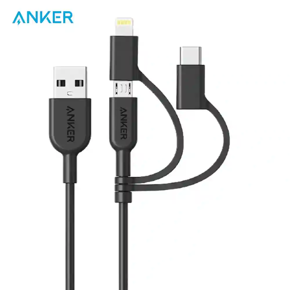 Anker PowerLine II 3-in-1 Cable Black (A8436H12)