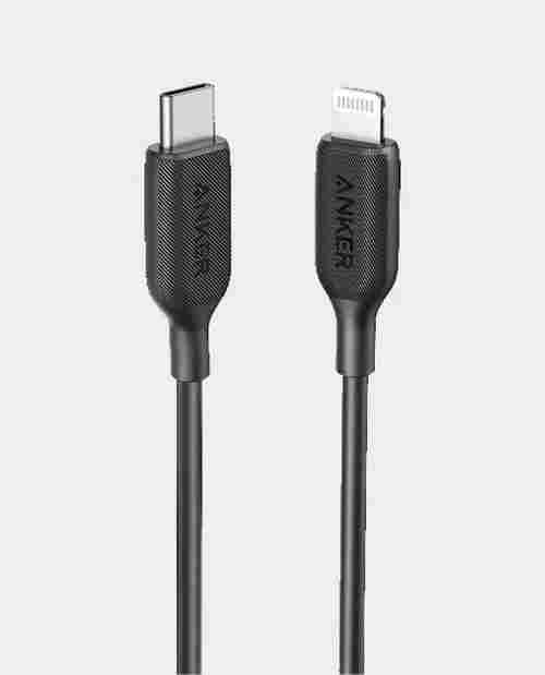 Anker PowerLine III USB-C to Lightning Cable 6ft Black (A8833H11)