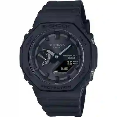 Casio G-Shock Men's Analog-Digital Watch - GA-B2100-1A1DR | All Black Carbon Core Guard Bluetooth Solar