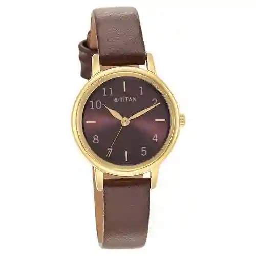 Titan Women Karishma Brown Dial Metal Strap Watch