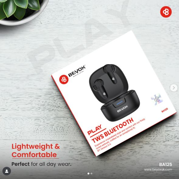 BEYOX BA-122 Pulse TWS AirPods – Wireless Earbuds with Premium Sound