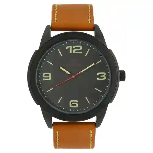 Titan Quartz Analog Black Dial Leather Strap Watch for Men | Stylish Timepiece by Titan Qatar