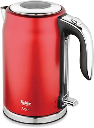 FAKIR Adell Red Electric Kettle 1.7L 2200W Stainless Steel