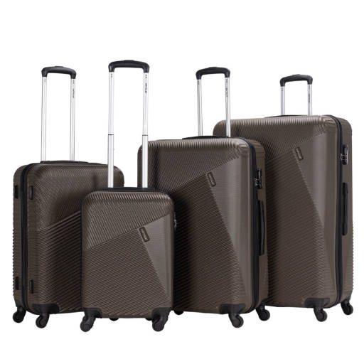 VIPTOUR ABS Hard Side 4 Piece Spinner Luggage Set Olive VT-A390