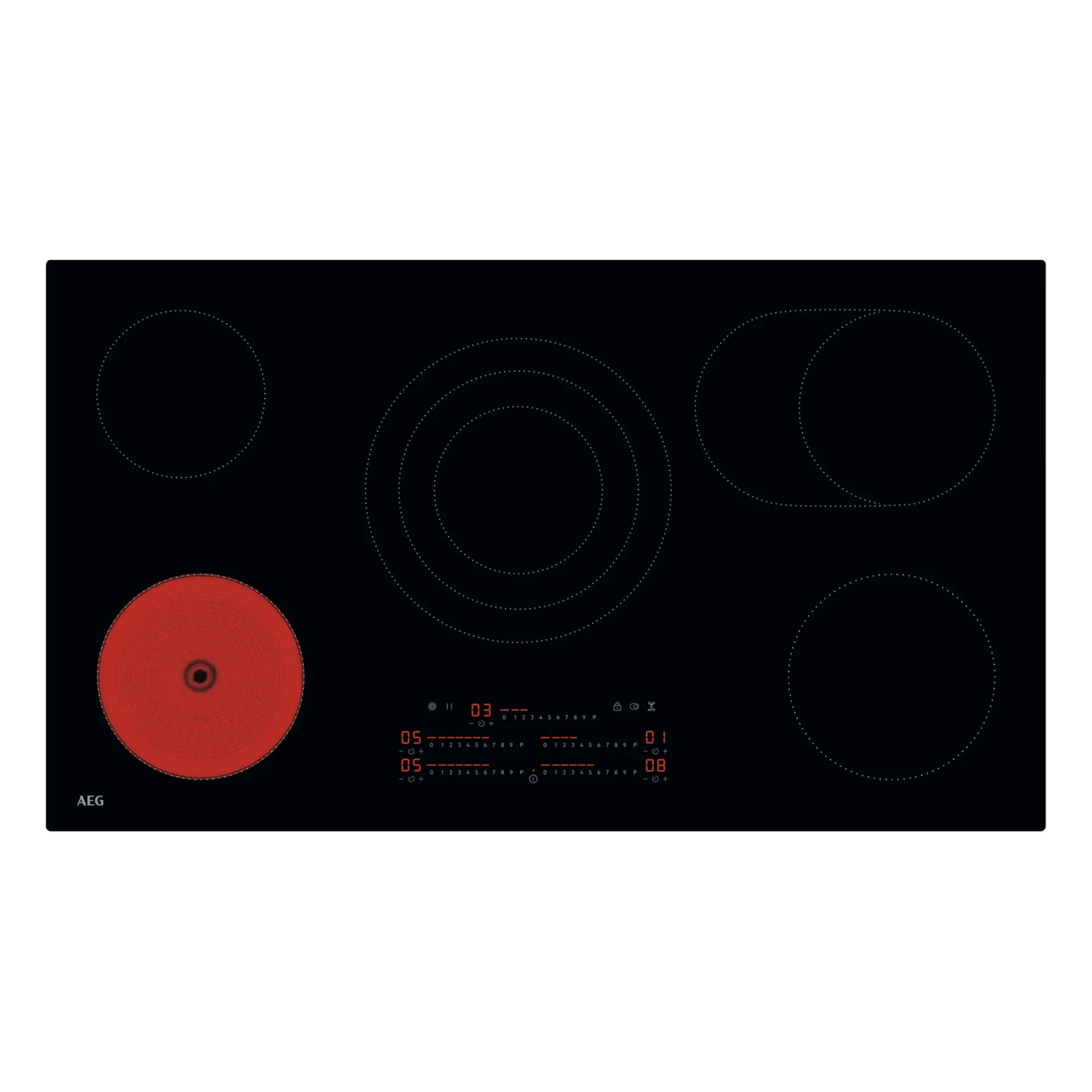 AEG 90cm Built In Radiant Hob Ceramic Glass Touch Control NRP95A07CB